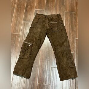 Vintage RIZAL Brown Suede Capri Pants 6 / 8 ?